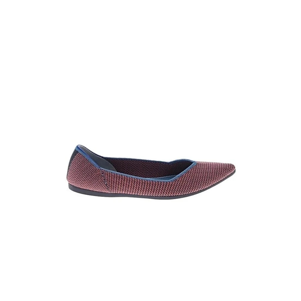 Rothy's The Point Plum Heather Knit Pointed Toe Flats Shoes Womens 7.5